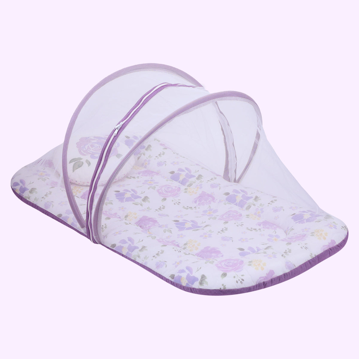 Abracadabra Baby Gadda Set with Mosquito Net & Pillow – Villandry Purple