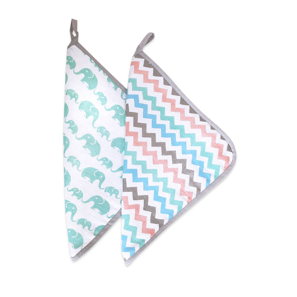 Masilo Organic Muslin Washcloths (Set of 2) - Elephant