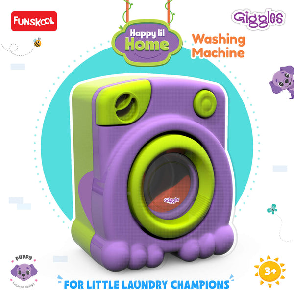 Giggles Happy Lil Home Washing Machine Pretend Play Toy 3Y+ – Multicolor