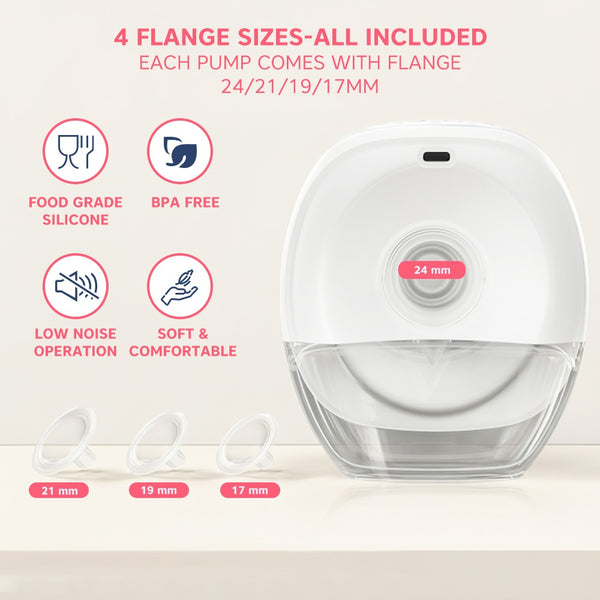 Hopop Hands-Free Electric Breast Pump - White