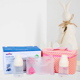 Spectra Pink Insulated Cooler Kit with Ice Pack & Wide Neck Bottles