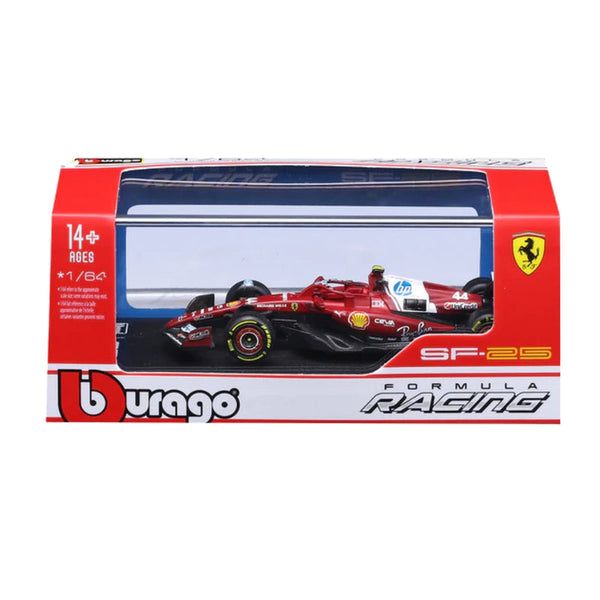 Bburago 1:64 Formula 1 2025 Ferrari SF25 No 44 Licensed Diecast Model Car