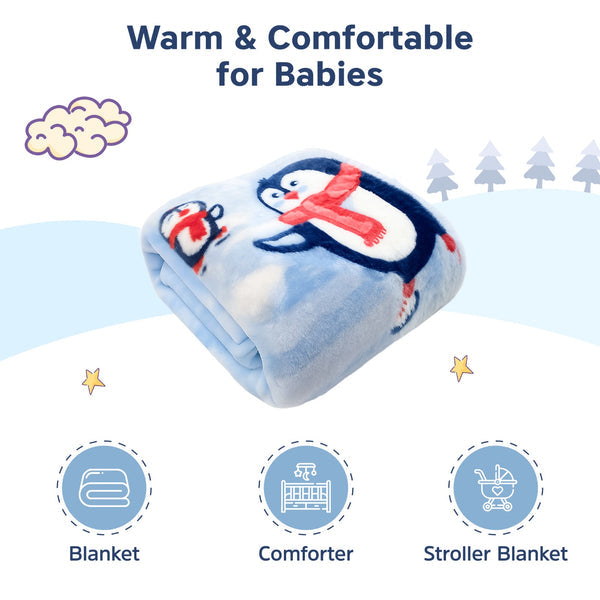 Hopop Soft & Warm Baby Blanket – Cozy, Lightweight & Gentle on Skin - Assorted