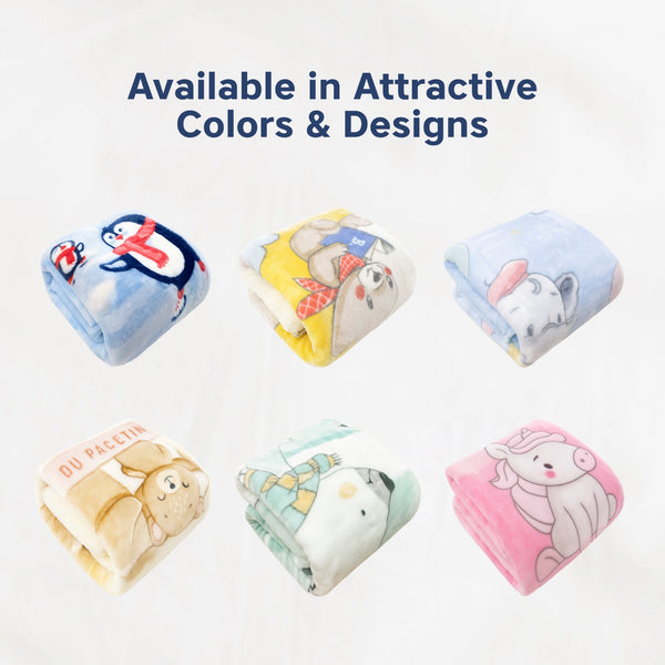 Hopop Soft & Warm Baby Blanket – Cozy, Lightweight & Gentle on Skin - Assorted