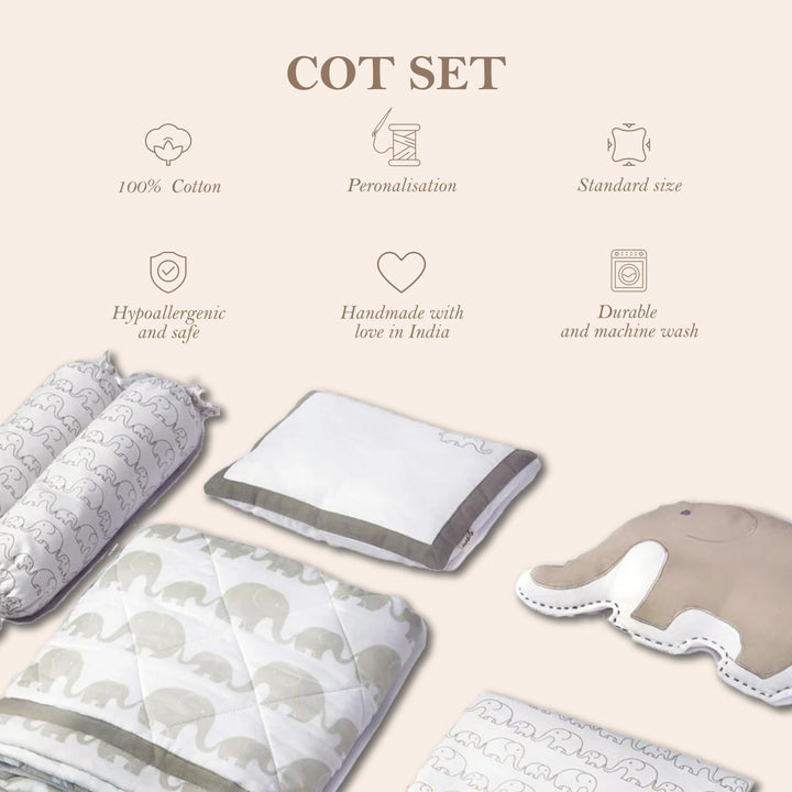 Masilo Organic Cotton Cot Bedding Set Sleepy Star 6 Piece – Blue