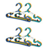 YOMH Plastic Clothes Hangers Pack of 20- Assorted Colours