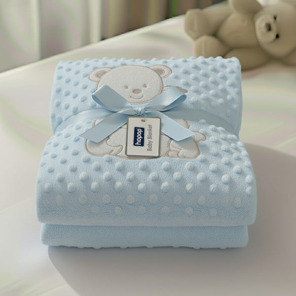 Hopop Ultra Soft Baby Fleece Blanket for Newborns & Infants | Warm & Cozy Bubble Blanket- Assorted