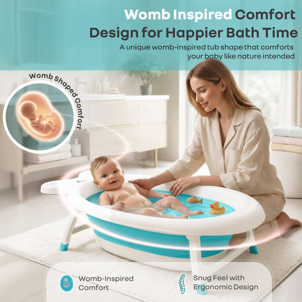 R for Rabbit Bubble Double Finzy Baby Bathtub 92 Γ 54 Γ 21 cm White Blue