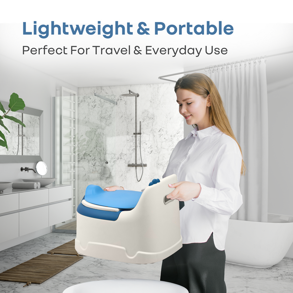 R For Rabbit Tiny Tots Dino Potty Training Toilet Seat - White Blue