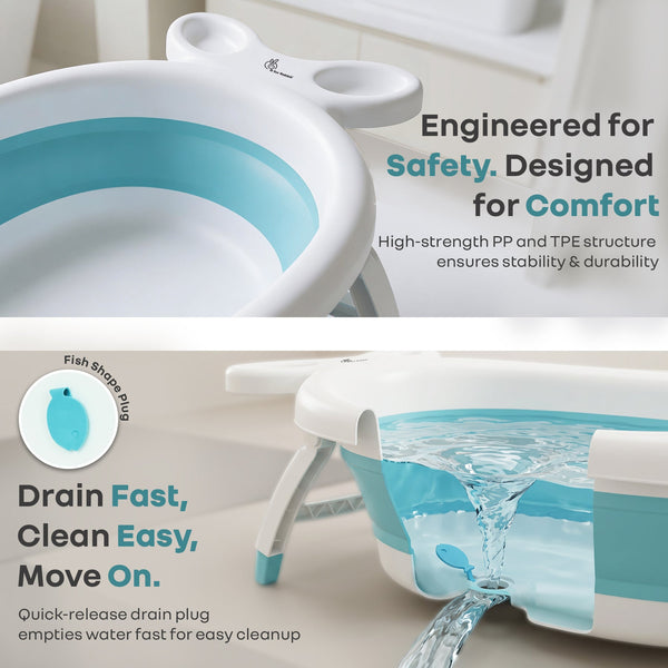 R for Rabbit Bubble Double Finzy Baby Bathtub 92 Γ 54 Γ 21 cm White Blue