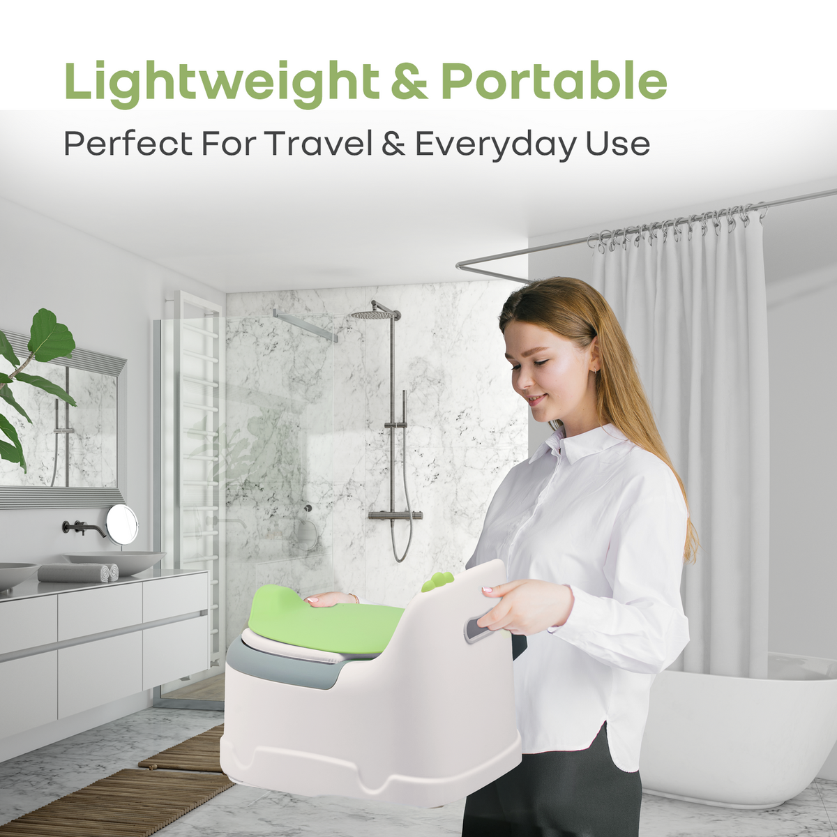 R For Rabbit Tiny Tots Dino Potty Training Toilet Seat - White Green