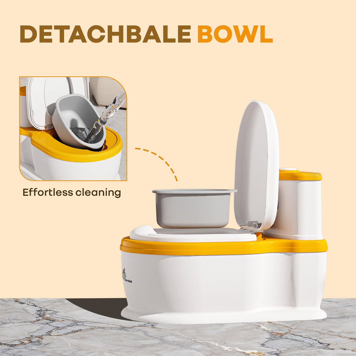 R For Rabbit Little Grownup Pixie Potty Training Seat - White Orange
