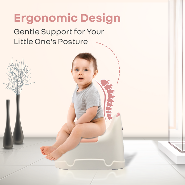 R For Rabbit Tiny Tots Dino Potty Training Toilet Seat - White Pink