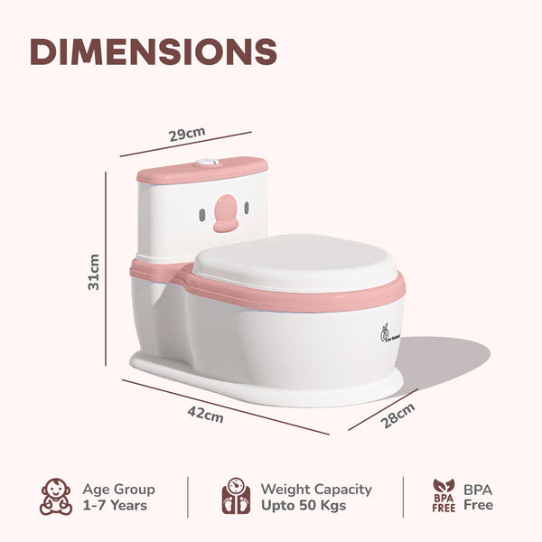 R For Rabbit Little Grownup Pixie Potty Seat - White Pink