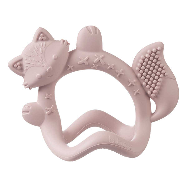 b.box Silicone Wrist Teether Fox – Blush Pink | 3M+