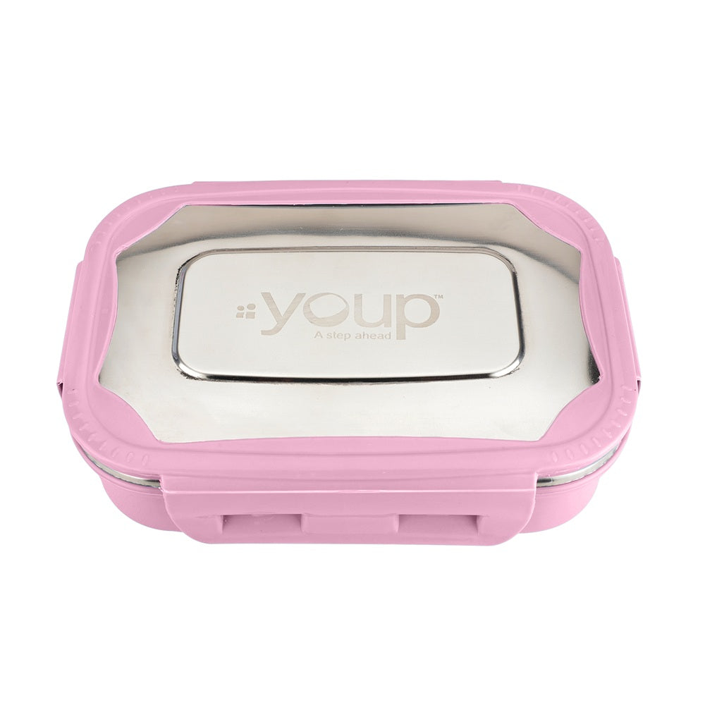 Youp Stainless Steel Kids Lunch Box - Pink