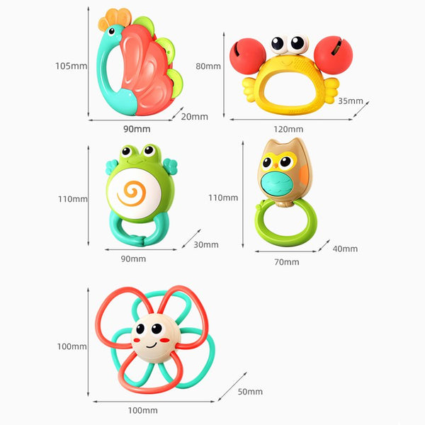 HOLA Animal Orchestra Baby Rattle Set 318B-B – Musical Sensory Toys