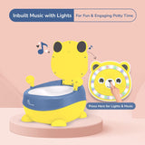 R for Rabbit Tiny Tots Panda Potty Training Seat with Backrest Yellow Blue