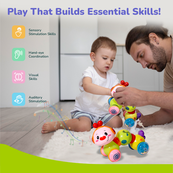 R For Rabbit Orapple Wiggle Colorful Musical Push Toy