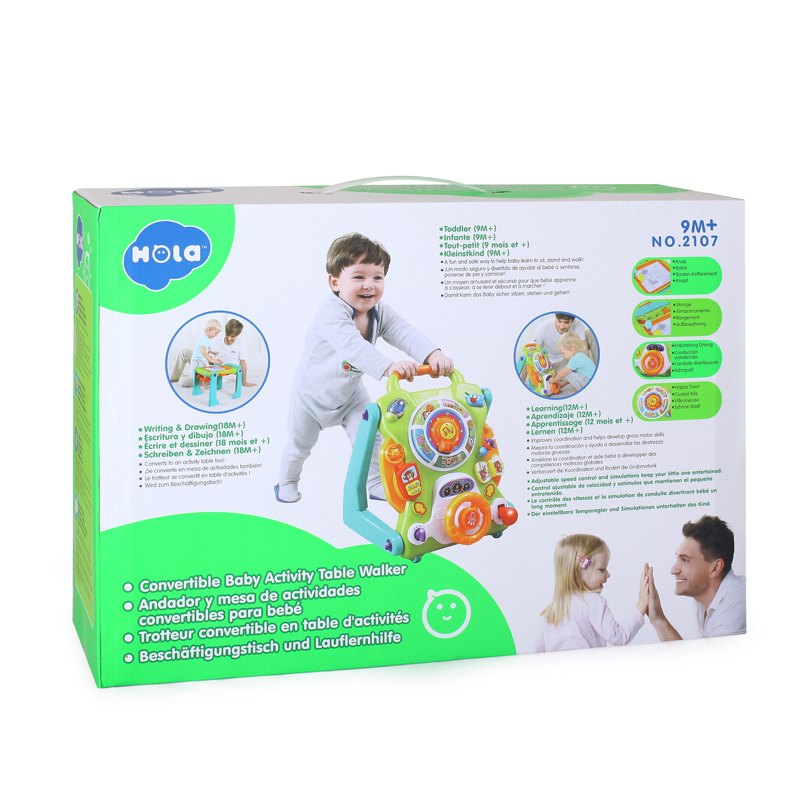 Hola Convertible Baby Activity Table Walker