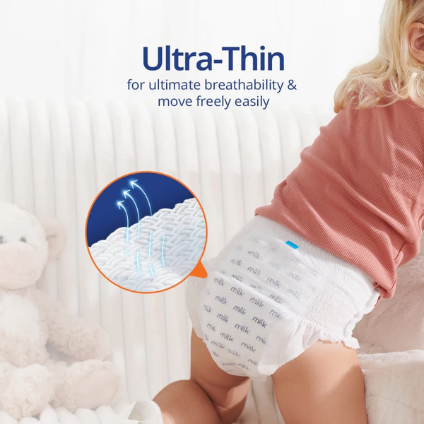 MILK Baby Diaper Yoga Pants, Size L (36 Pcs) 9-17 Kgs