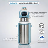 Mee Mee Zippy Sippy Kids Stainless Steel Water Bottle with Smart Temperature Display 500ml – Blue