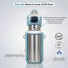 Mee Mee Zippy Sippy Kids Stainless Steel Water Bottle with Smart Temperature Display 500ml β Blue