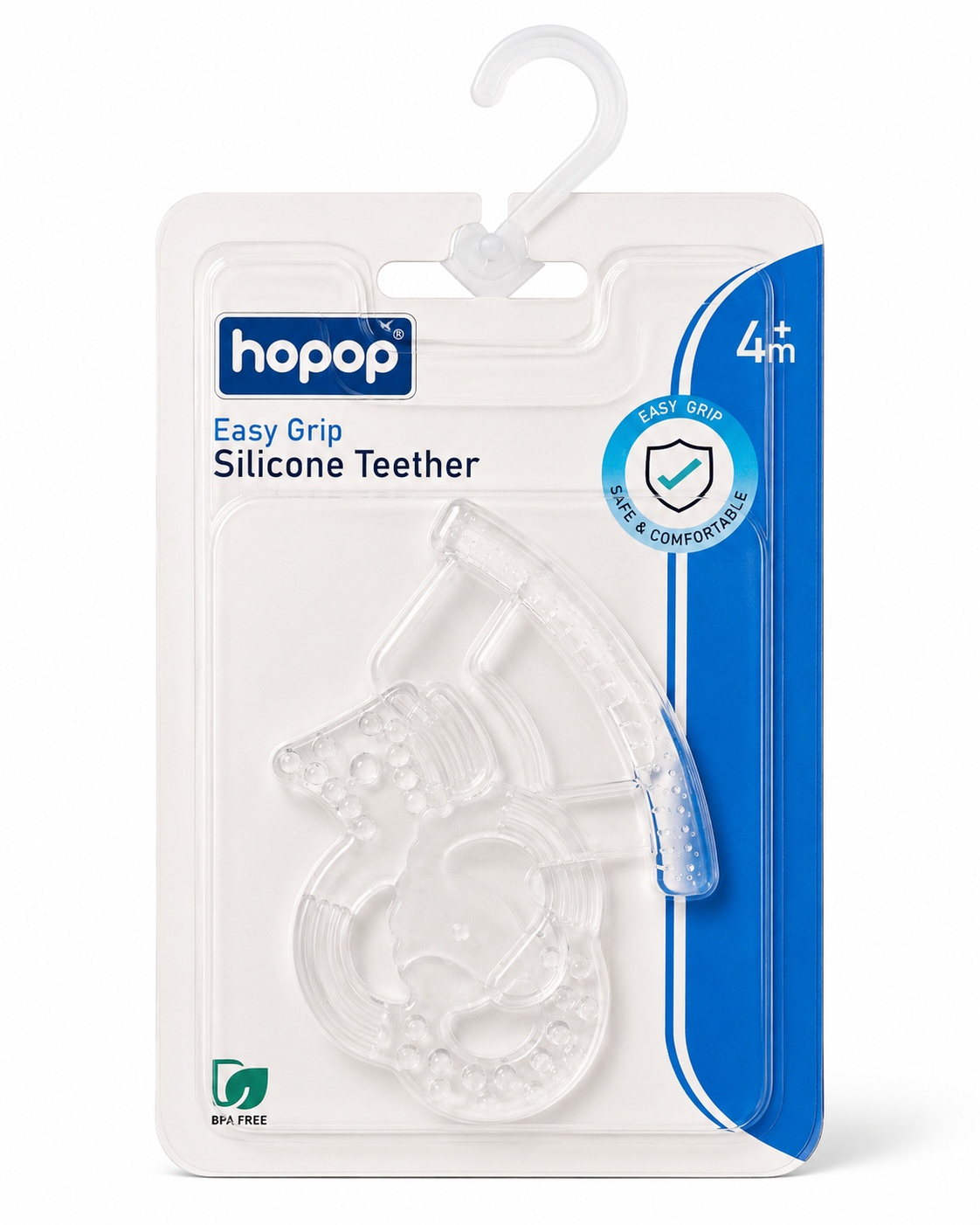 Hopop Easy Grip Silicone Teether for Teething Gums One Size – Assorted