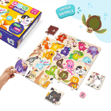 Dabble ABC with Animals Alphabet Puzzle & Bingo Game 50+ Pieces Multicolour
