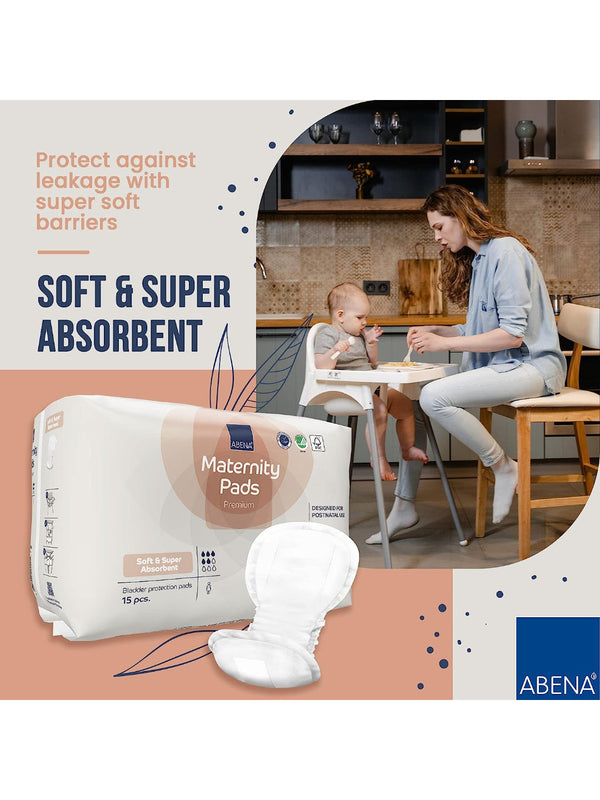 Abena Maternity Pads for Postpartum Care – Pack of 15