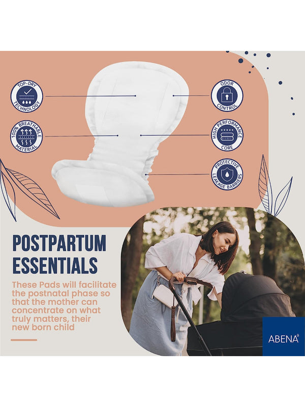 Abena Maternity Pads for Postpartum Care – Pack of 15