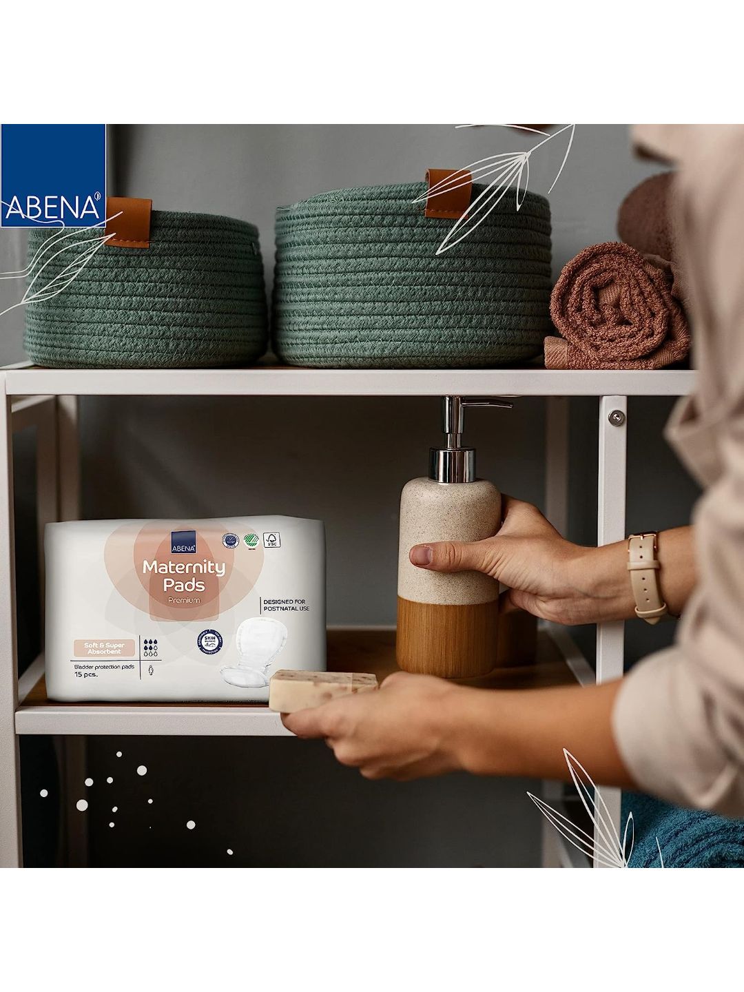 Abena Maternity Pads for Postpartum Care – Pack of 15