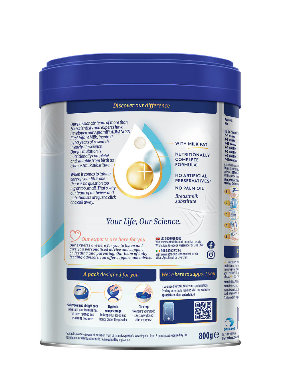 Aptamil Advanced First Infant Milk – From Birth, 800g
