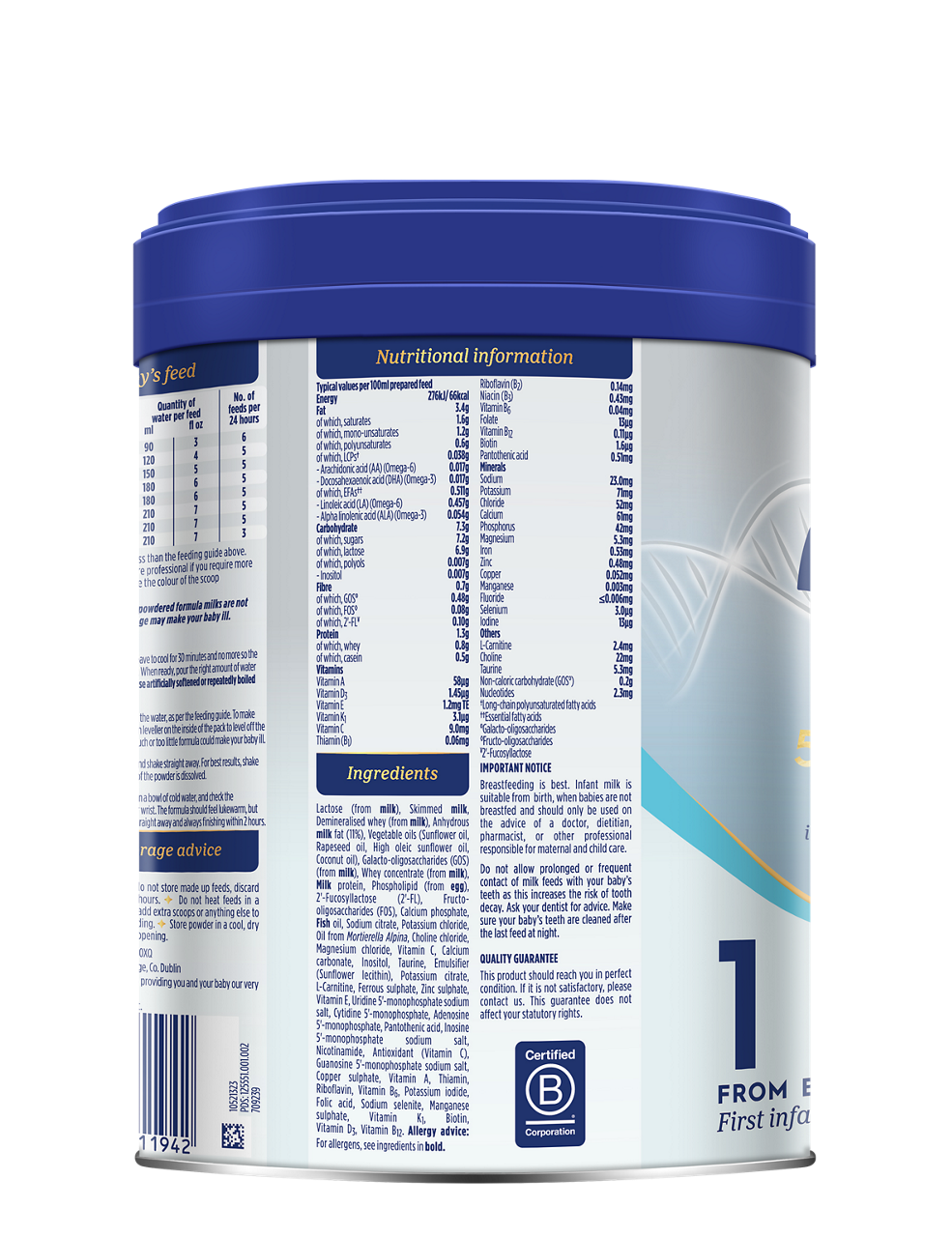 Aptamil Advanced First Infant Milk – From Birth, 800g