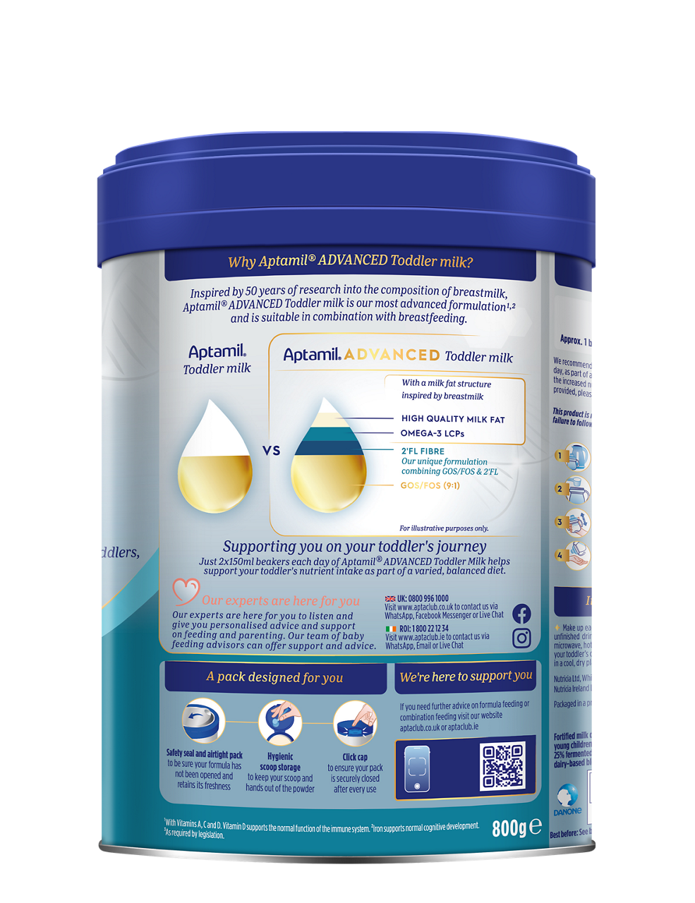 Aptamil Advanced Toddler Milk – 1–3 Years, 800g