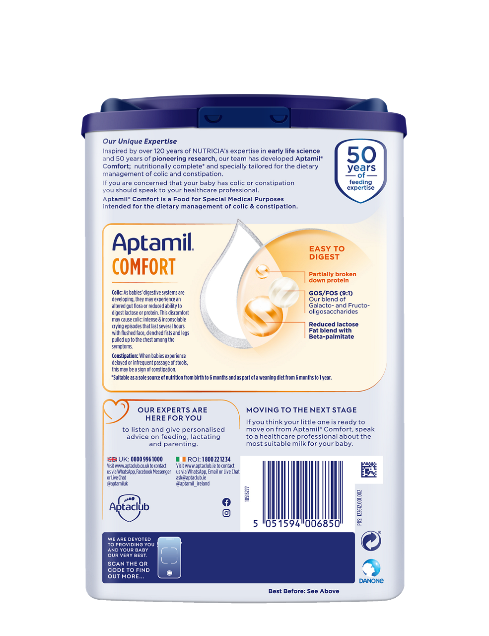 Aptamil Comfort Formula – From Birth to 12 Months, 800g