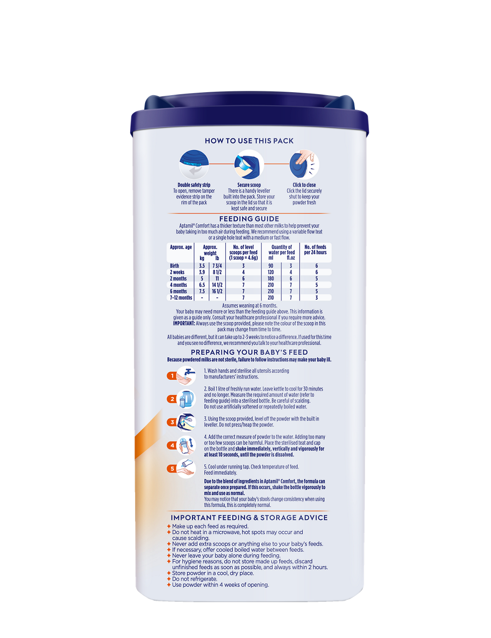 Aptamil Comfort Formula – From Birth to 12 Months, 800g