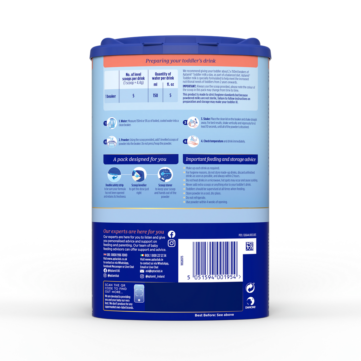 Aptamil Stage 4 Toddler Milk – 2–3 Years, 800g