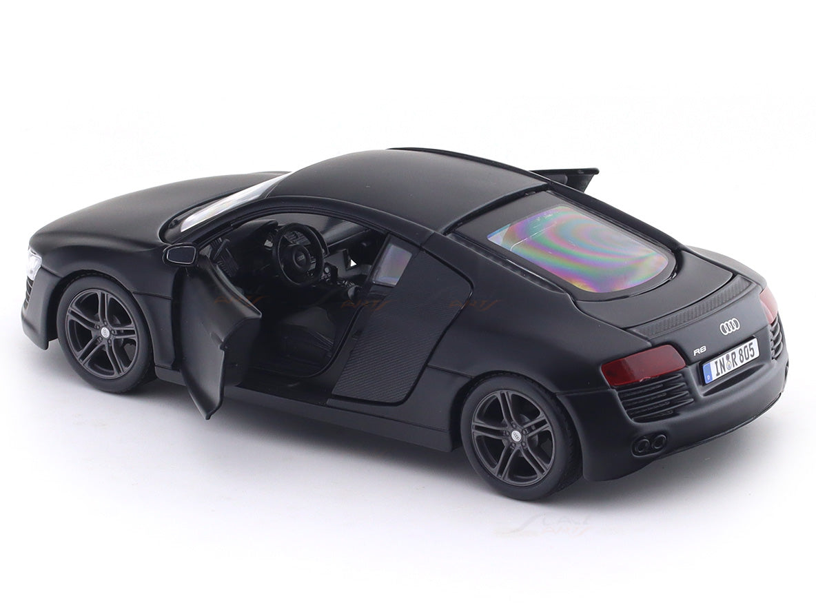 Maisto Audi R8 Die-Cast Scale Model Car 1:24 Matte Black