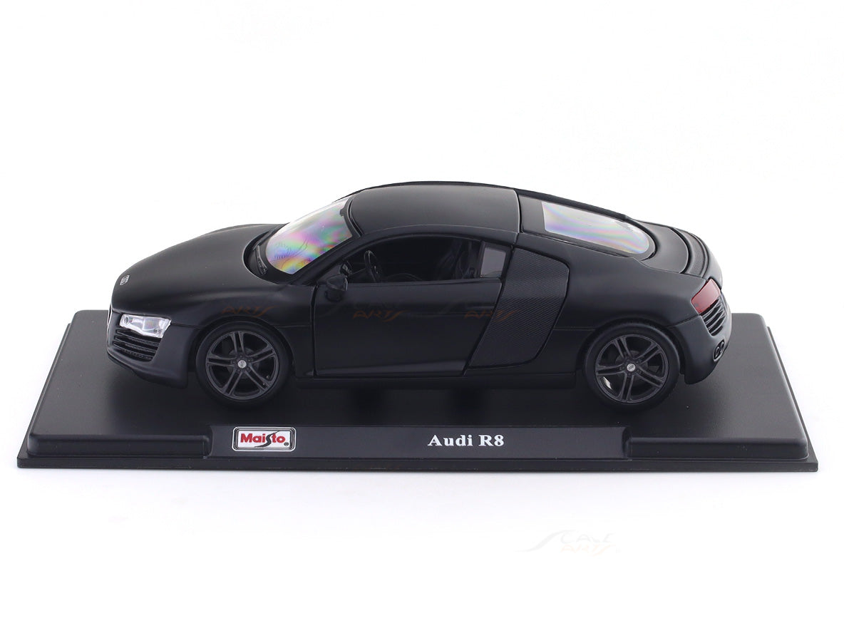 Maisto Audi R8 Die-Cast Scale Model Car 1:24 Matte Black
