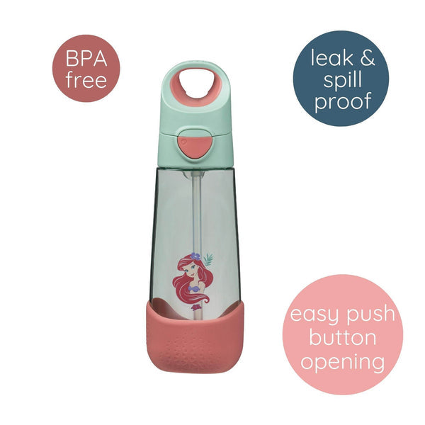 b.box Disney The Little Mermaid Tritan Straw Drink Bottle 600ml – Ariel