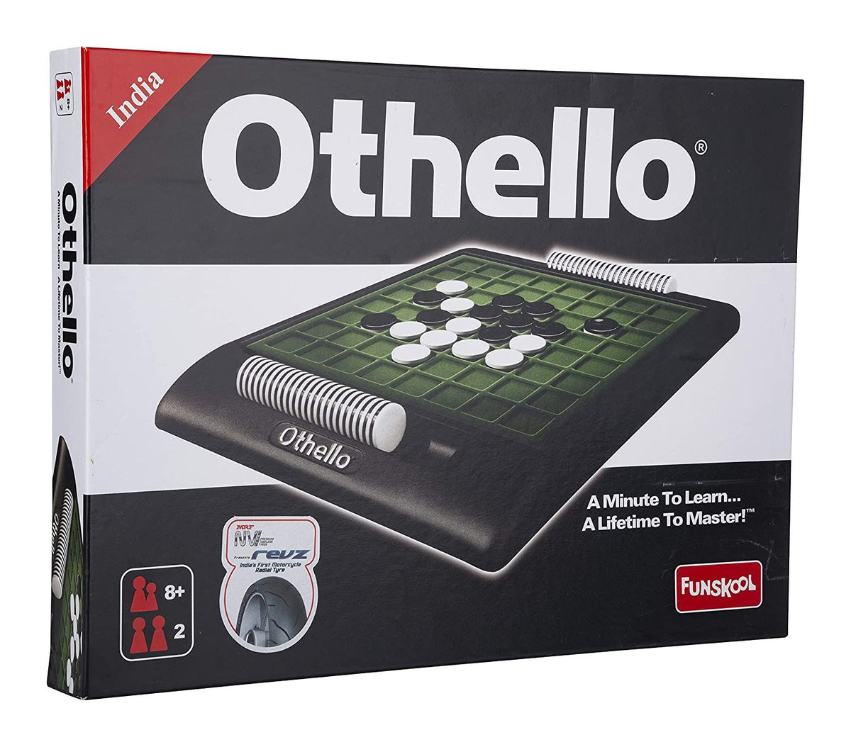 Strategy Board Game Funskool Mega House Othello 2 Players 8Y+ – Black & White