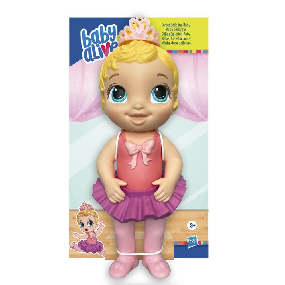 Baby Alive Sweet Ballerina Baby Doll with Tutu & Tiara – Pink