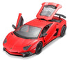 Bburago 1:24 Lamborghini Aventador SV Coupe Red Licensed Diecast Scale Model Car