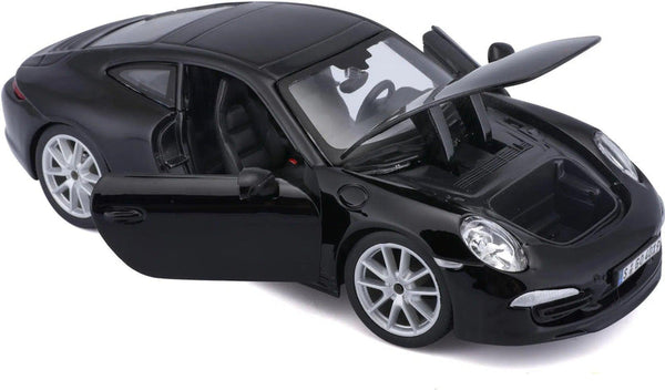 Bburago 1:24 Porsche 911 Carrera S Black Licensed Diecast Scale Model Car