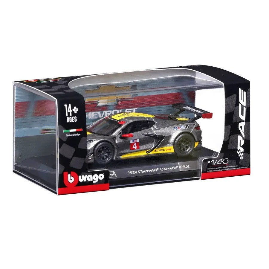 Bburago 1/43 Scale Chevrolet Corvette C8.R Diecast Car Model