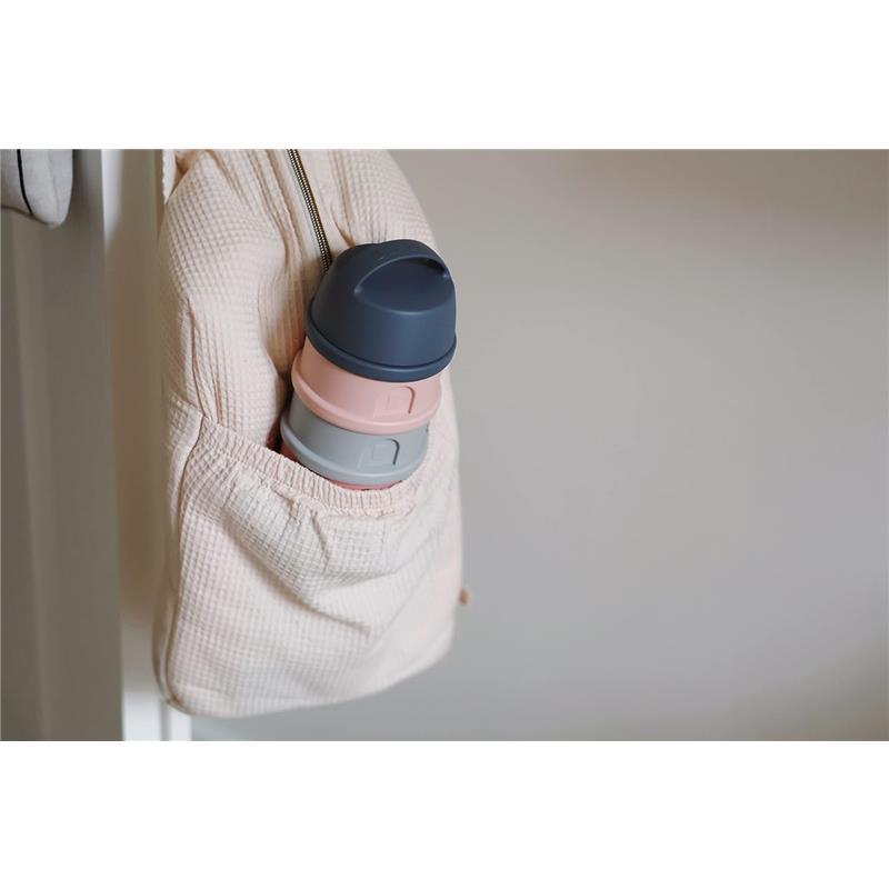 Béaba 4-Compartment Stacked Formula Milk Container – Pink & Mineral Grey
