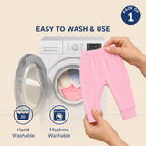 Hopop Baby Cotton Pajama Pants Pack of 1 0-3 Months Pink