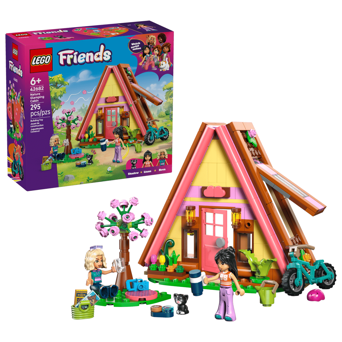 LEGO Friends Nature Glamping Cabin 295 Pieces 13 × 14 × 8 cm Multicolour