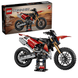 LEGO Technic Ducati Desmo450 MX Factory Motorcycle 457 Pieces 19 × 31 × 11 cm Red